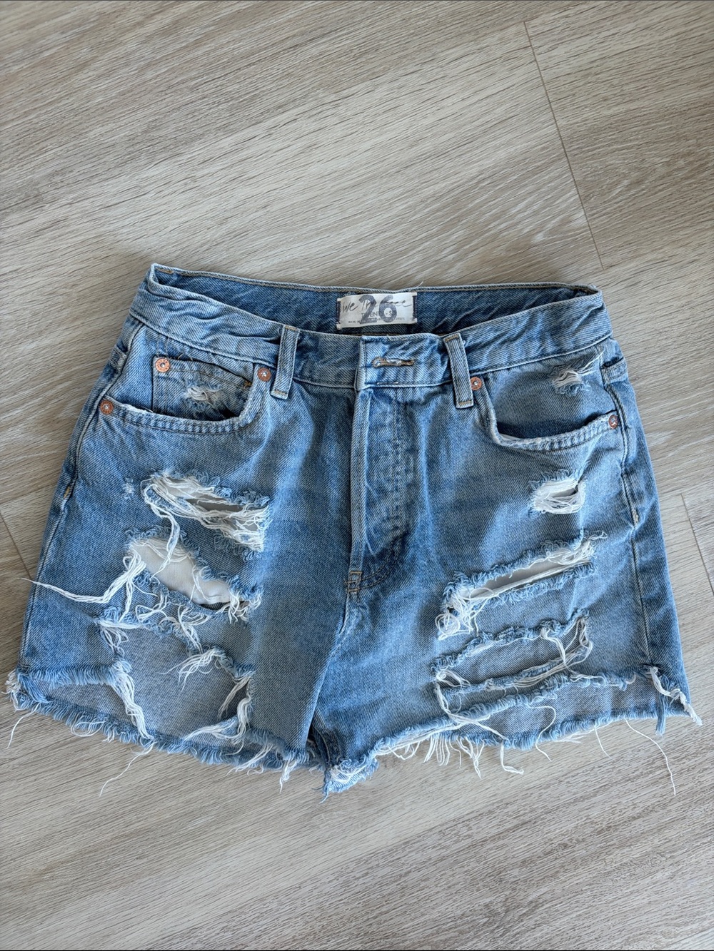 Free People We The Free High-Rise Denim Cutoff Shorts Size 26